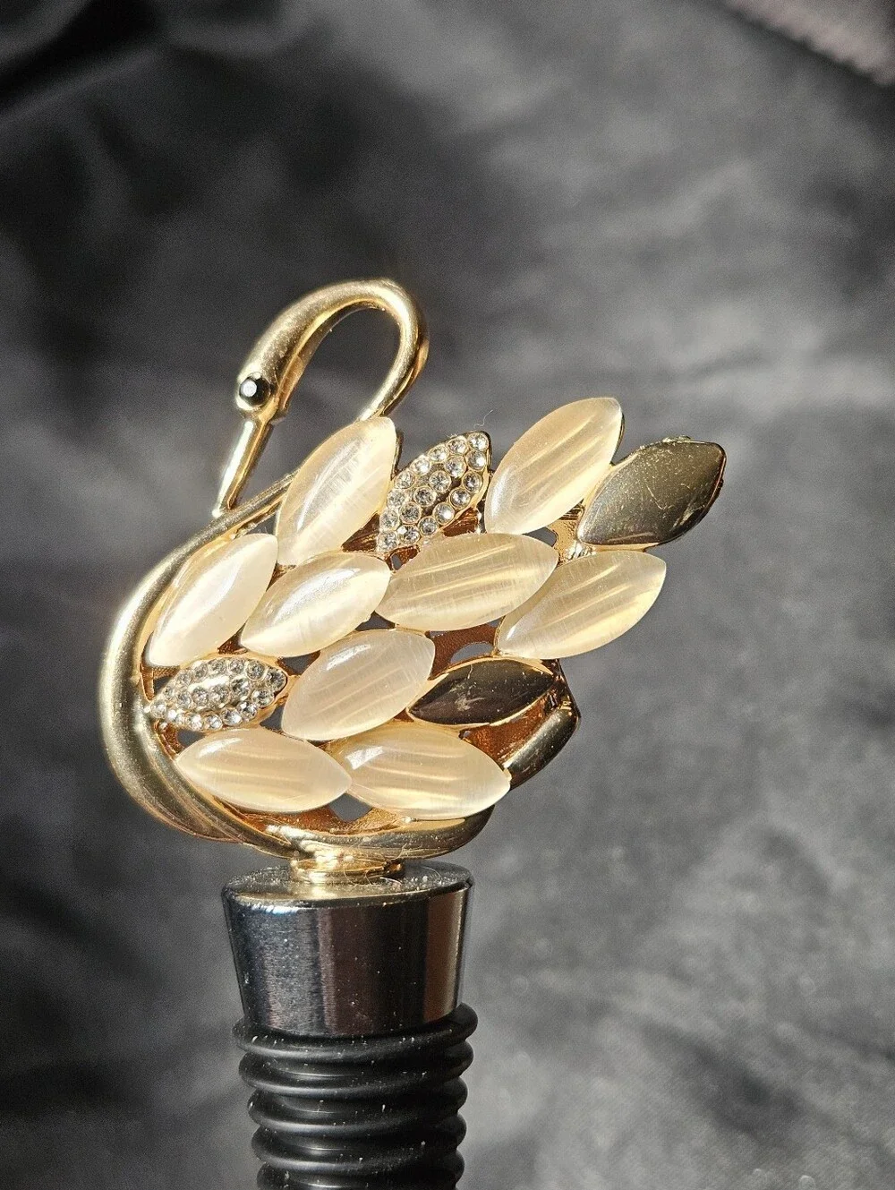 3 Bottle Stoppers- Elephant, Swan, And Guy